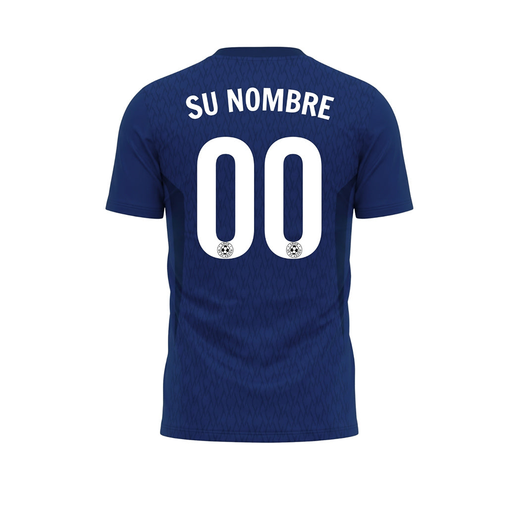 Azul Diamante Motivo Camiseta de Fútbol Personalizada
