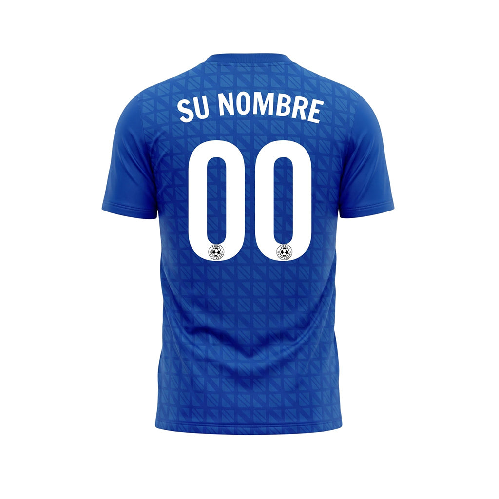 Azul Oscuro Geométrico Motivo (3) Camiseta de Fútbol Personalizada