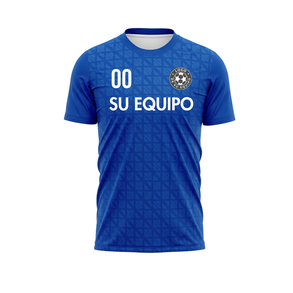 Azul Oscuro Geométrico Motivo (3) Camiseta de Fútbol Personalizada