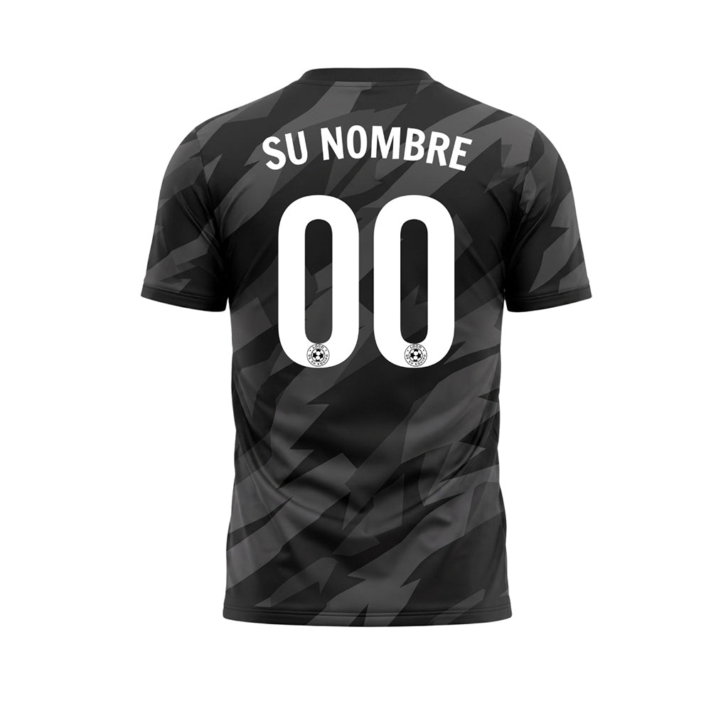 Gris Oscuro Geométrico Motivo Camuflaje Camiseta de Fútbol Personalizada