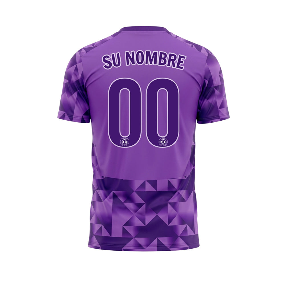Violeta Oscuro Geométrico Motivo Diamante Camiseta de Fútbol Personalizada