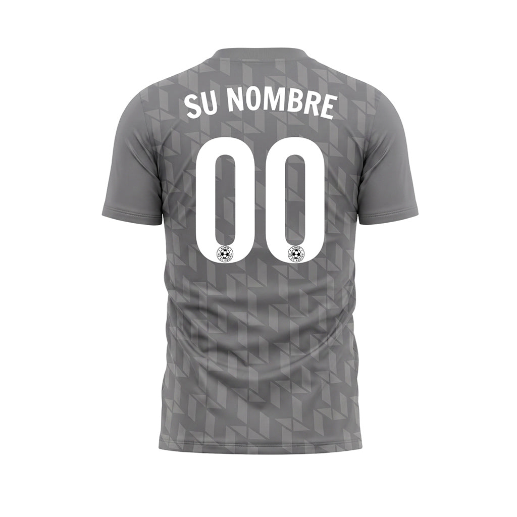 Gris Geométrico Motivo Camiseta de Fútbol Personalizada