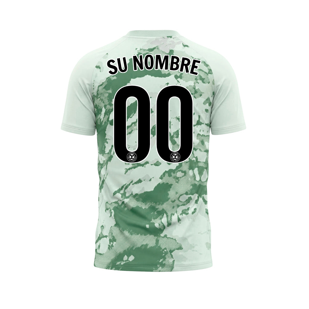 Verde Abstracto Grunge Semitono Motivo Camiseta de Fútbol Personalizada