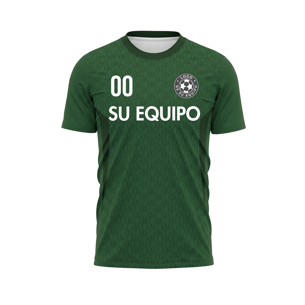 Verde Diamante Motivo Camiseta de Fútbol Personalizada