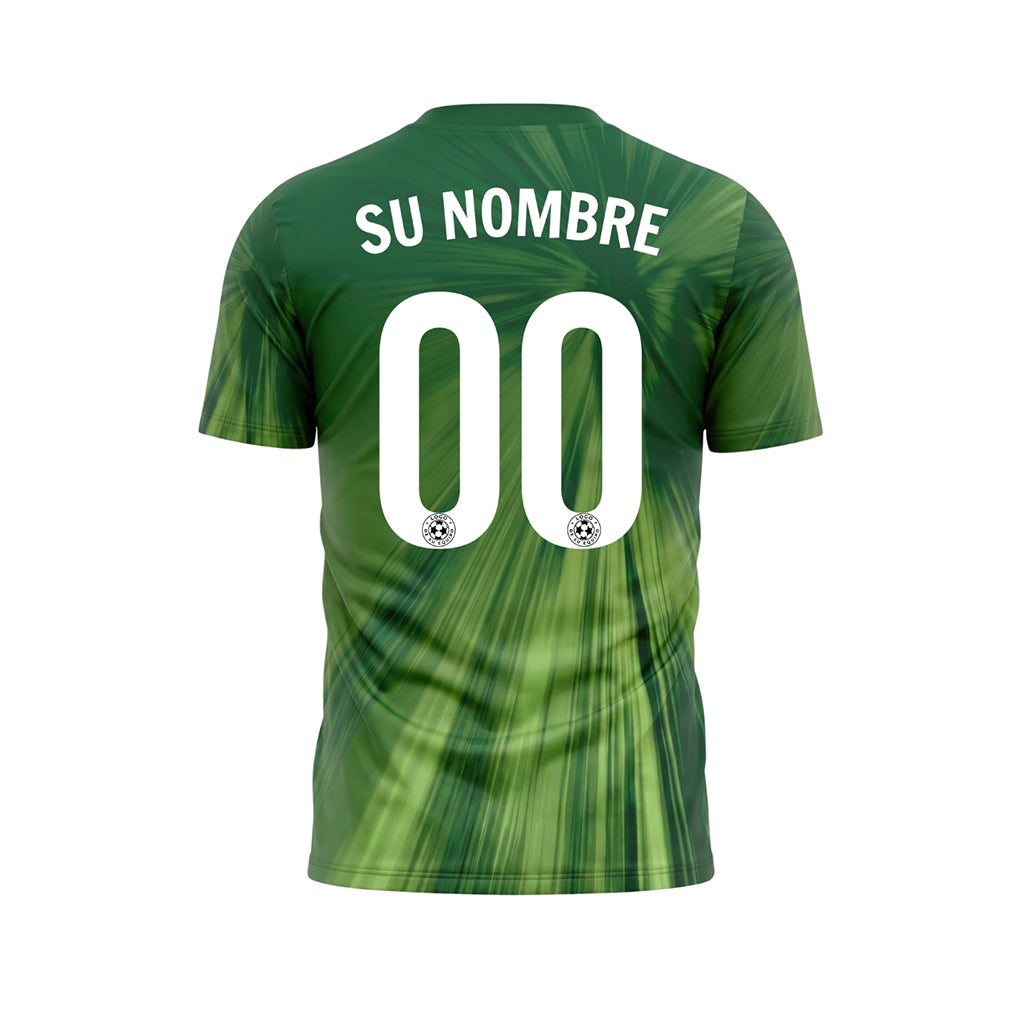 Verde Verde Claro Rayos Motivo Camiseta de Fútbol Personalizada