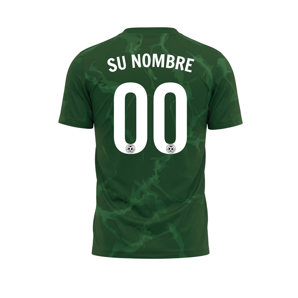 Verde Mármol Motivo Camiseta de Fútbol Personalizada
