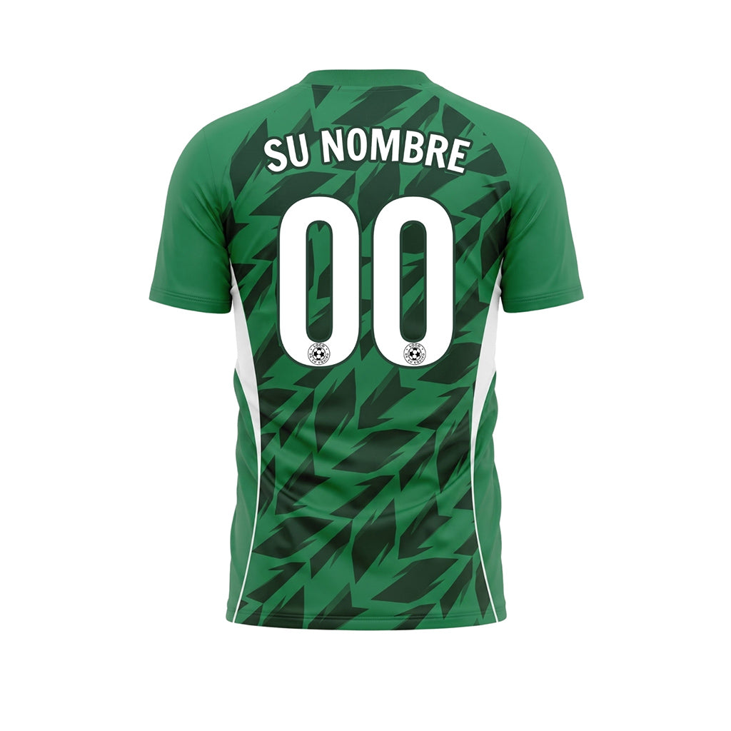 Verde Flecha Geométrico Motivo Camiseta de Fútbol Personalizada