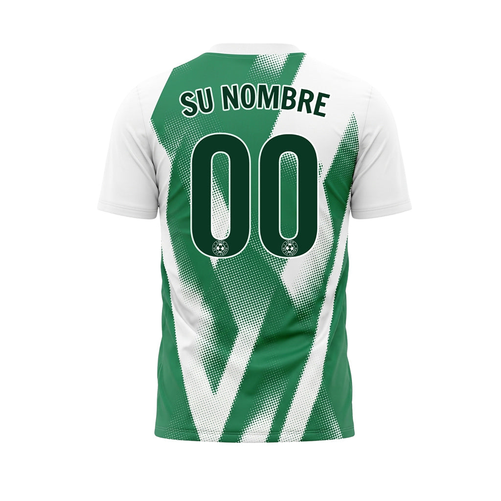 Azul-Verde Minimalista Camiseta de Fútbol Personalizada