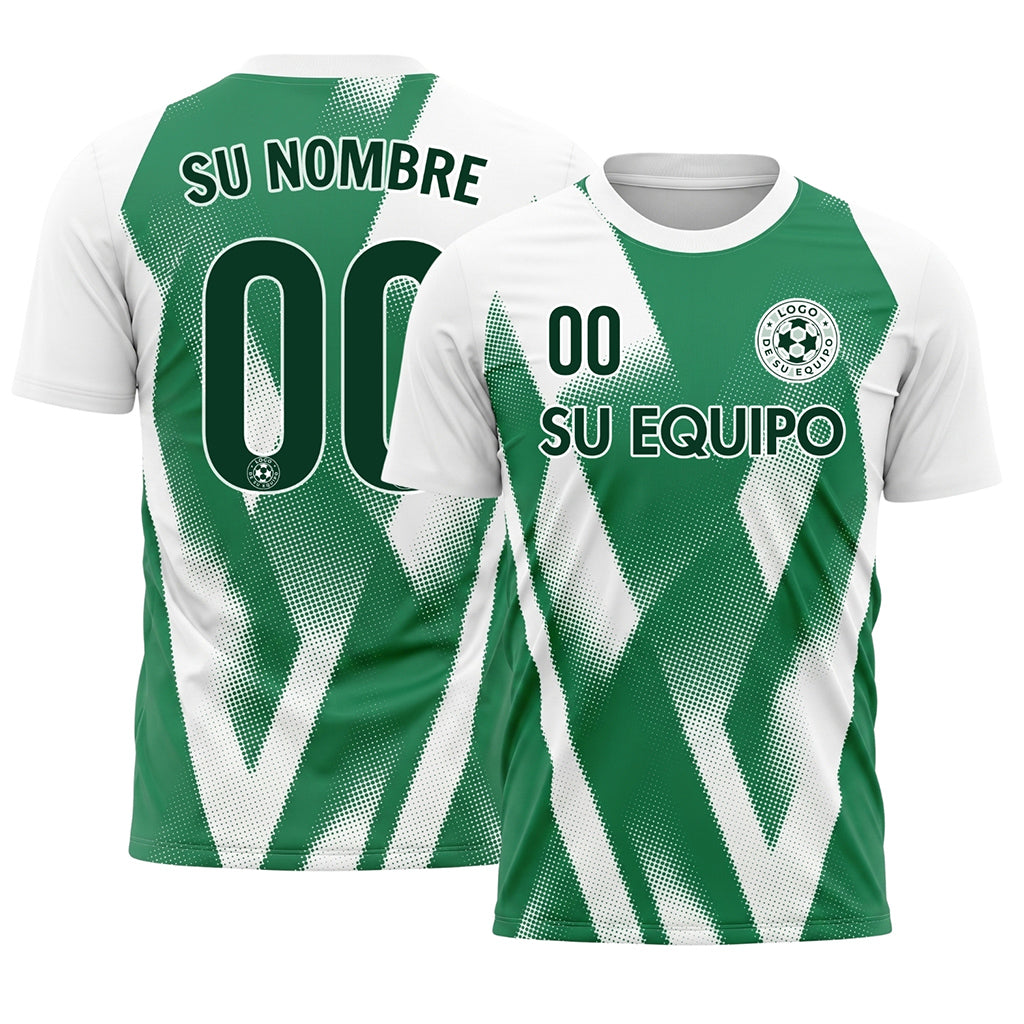 Azul-Verde Minimalista Camiseta de Fútbol Personalizada