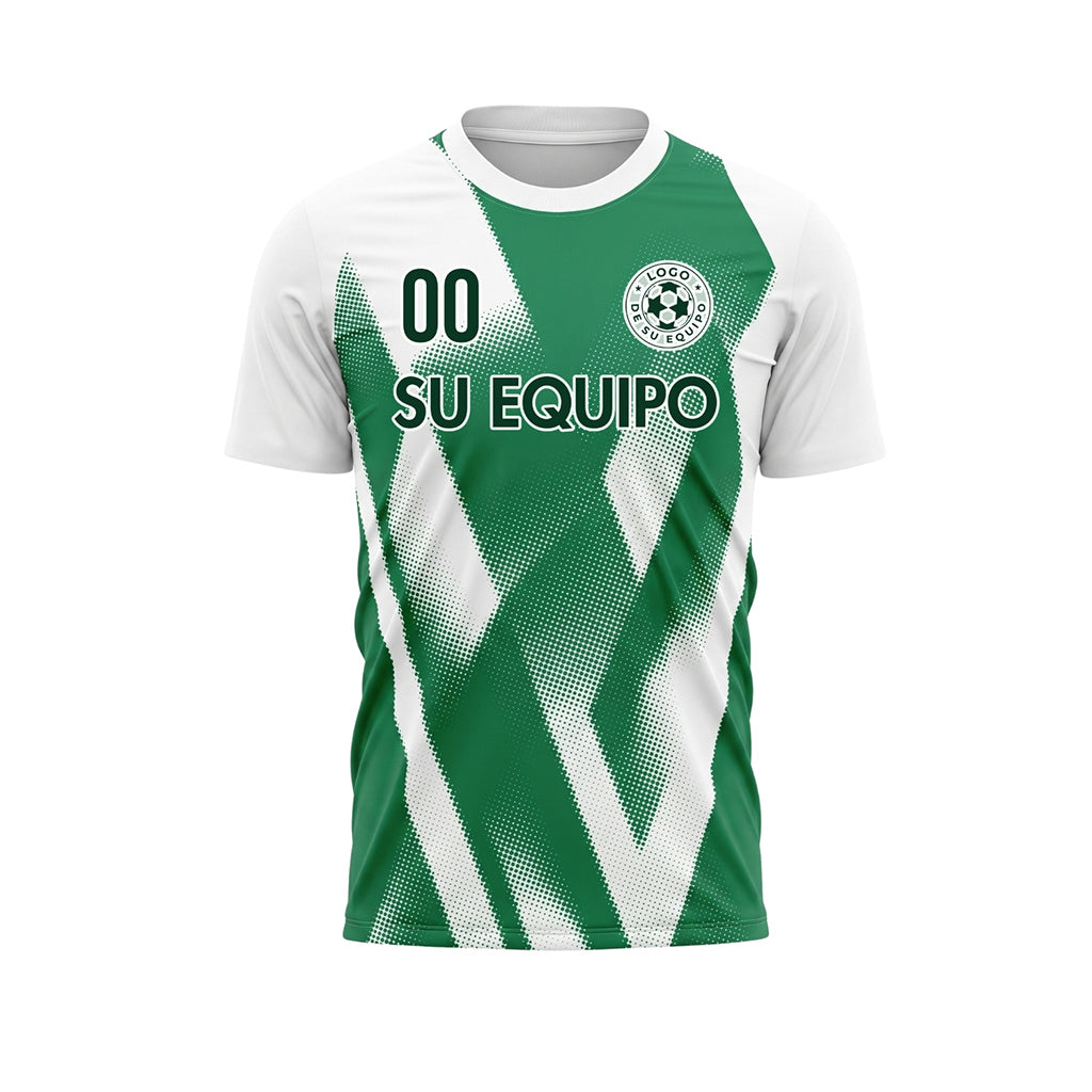 Azul-Verde Minimalista Camiseta de Fútbol Personalizada
