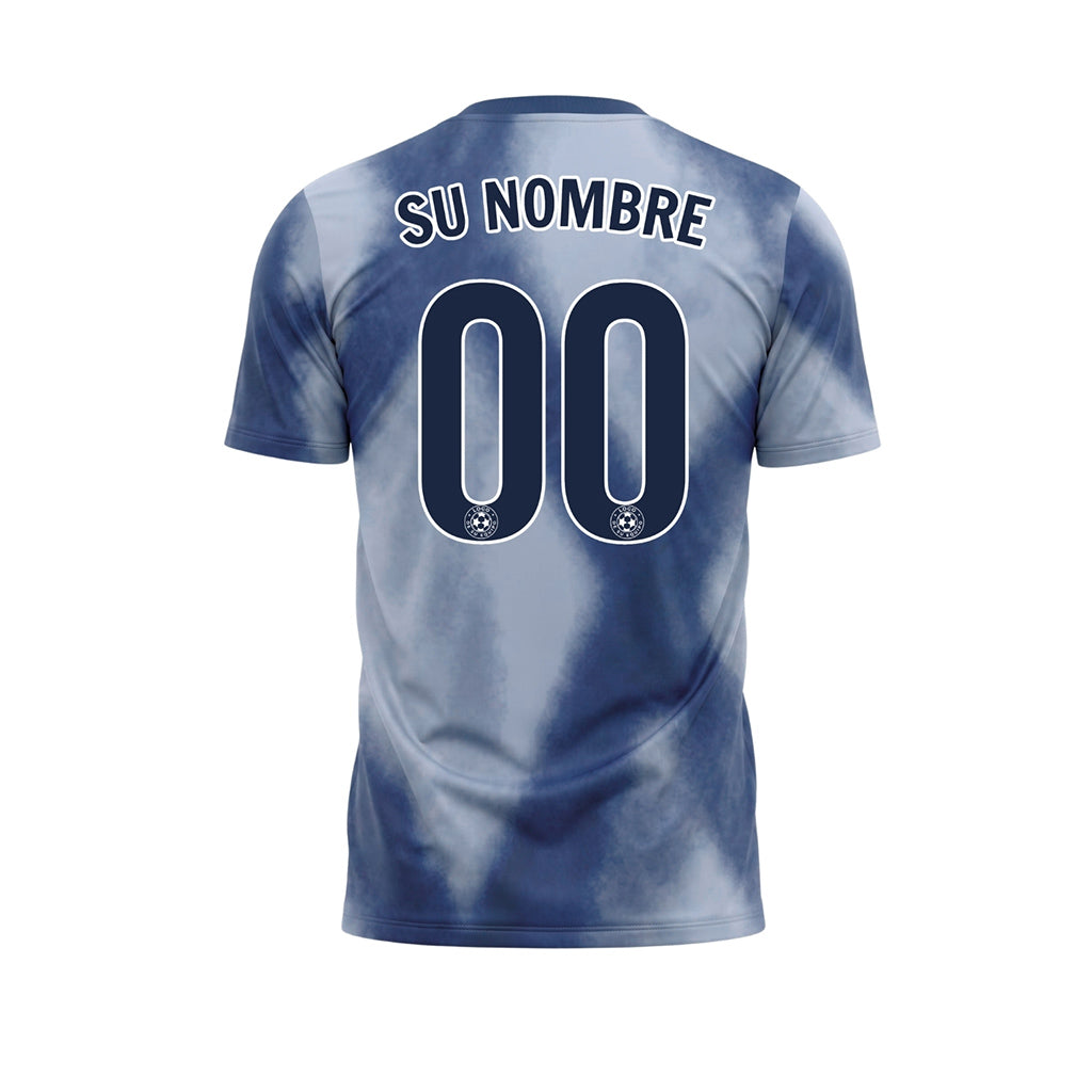 Azul Claro Tie Dye Motivo Rombo Camiseta de Fútbol Personalizada