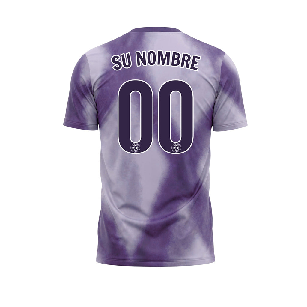 Violeta Claro Tie Dye Motivo Rombo Camiseta de Fútbol Personalizada