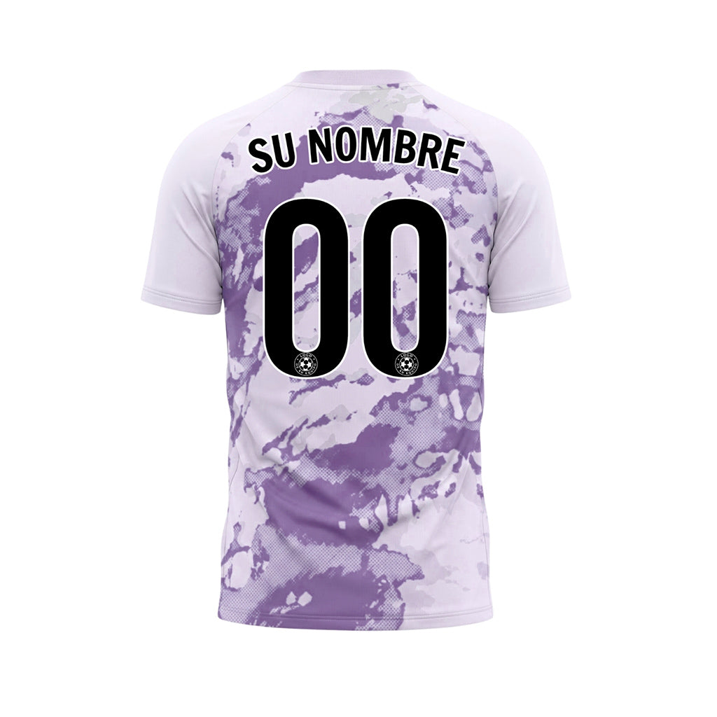 Violeta Abstracto Grunge Semitono Motivo Camiseta de Fútbol Personalizada