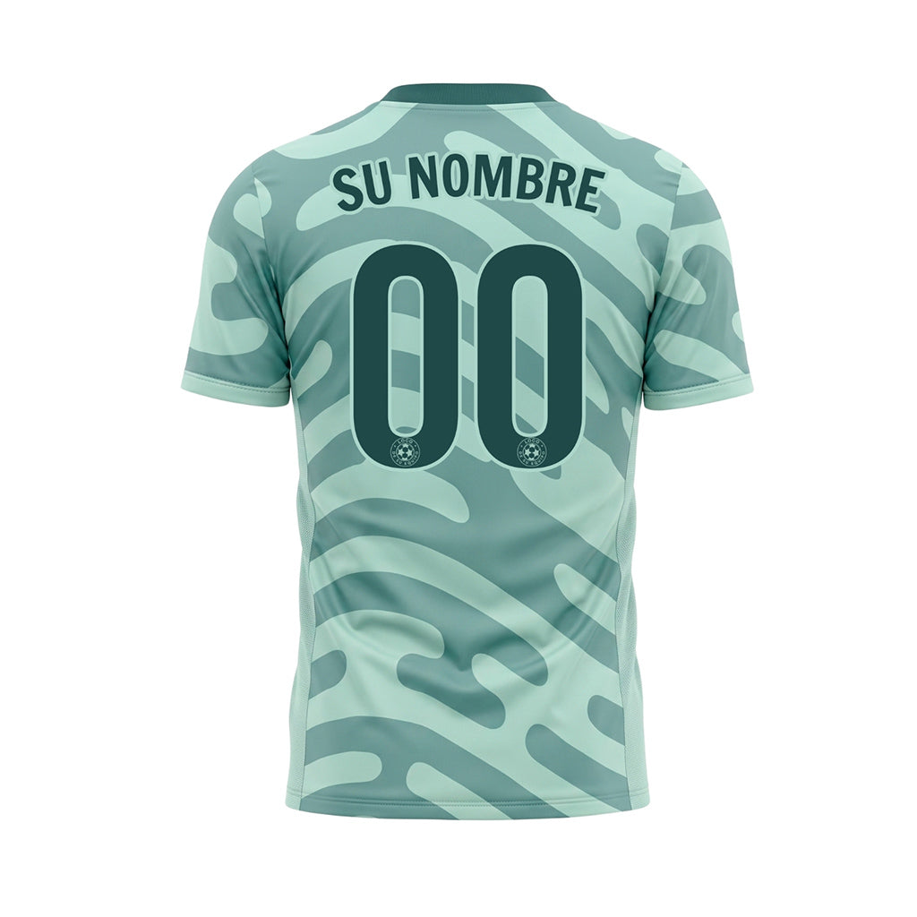 Verde Océano Abstracto Abstracto Motivo Camiseta de Fútbol Personalizada