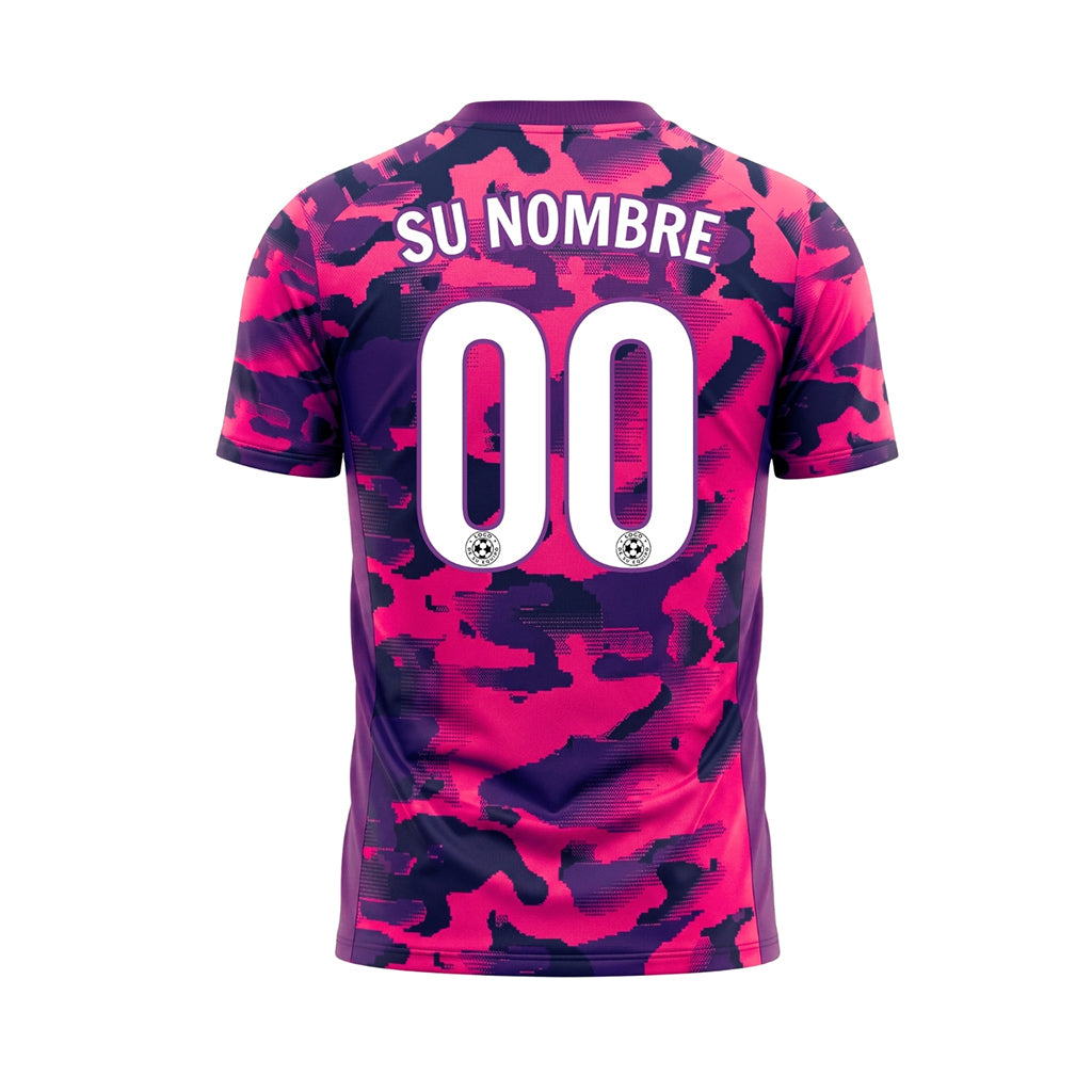 Rosa Violeta Camuflaje Camiseta de Fútbol Personalizada