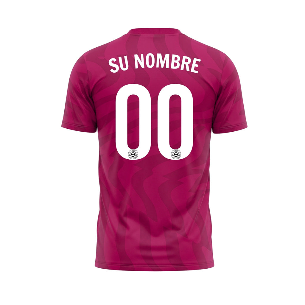 Rosa Motivo Olas Camiseta de Fútbol Personalizada