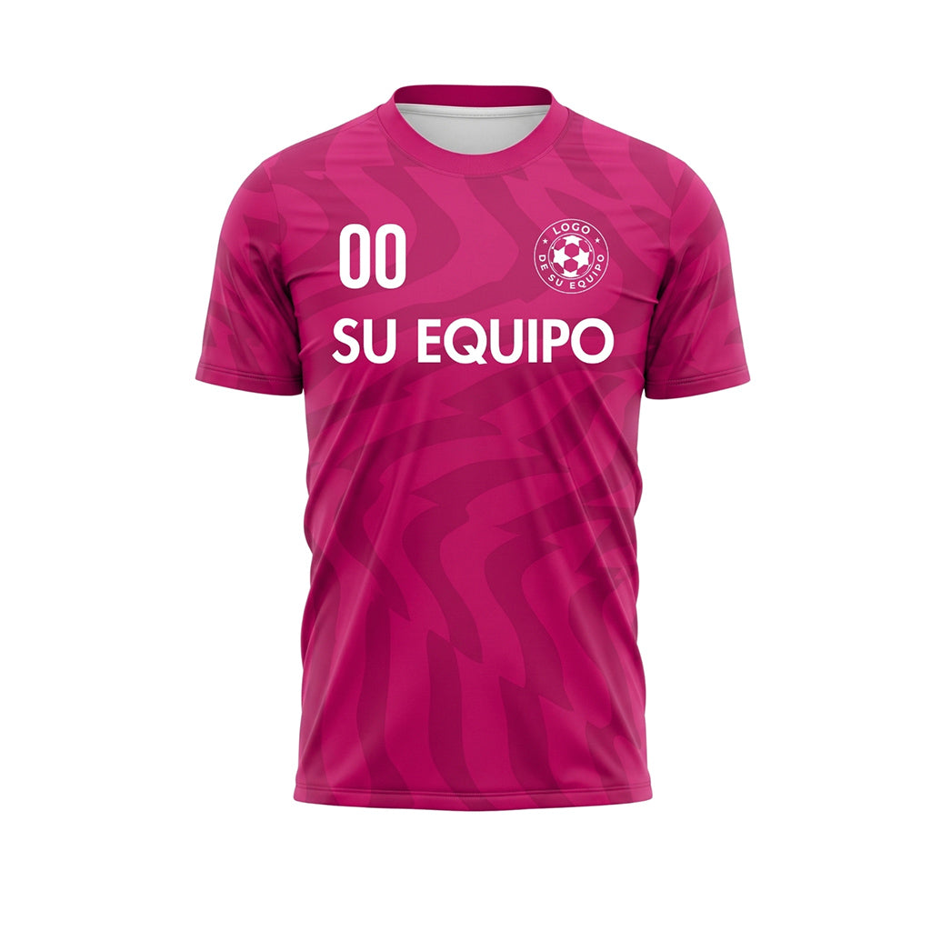 Rosa Motivo Olas Camiseta de Fútbol Personalizada