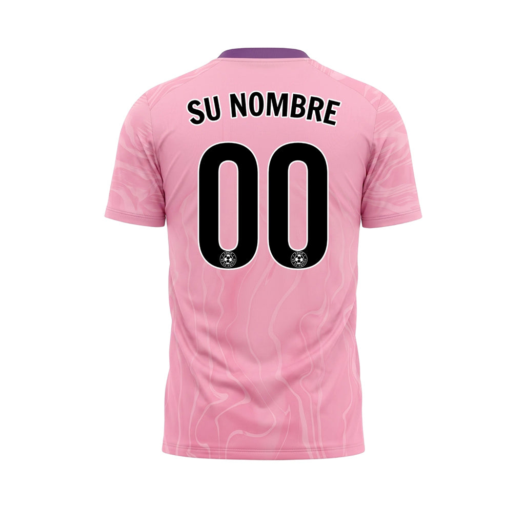 Rosa Violeta Oscuro Abstracto Olas Motivo Camiseta de Fútbol Personalizada