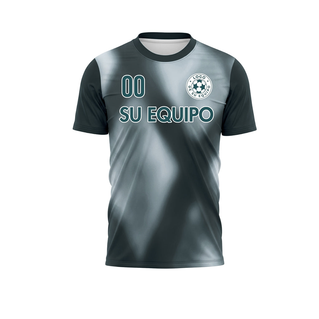 Gris Antracita Tie Dye Motivo Rombo Camiseta de Fútbol Personalizada