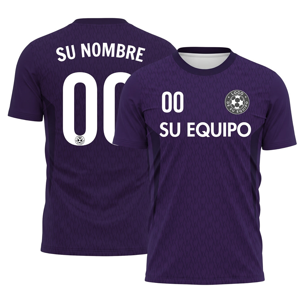 Violeta Diamante Motivo Camiseta de Fútbol Personalizada