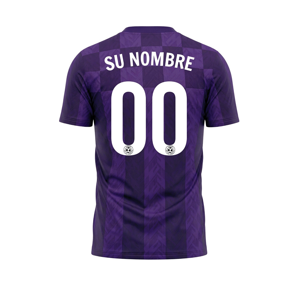 Violeta Cuadros Chevron Motivo Camiseta de Fútbol Personalizada