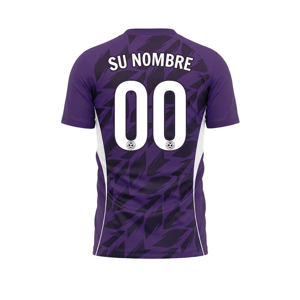 Violeta Flecha Geométrico Motivo Camiseta de Fútbol Personalizada