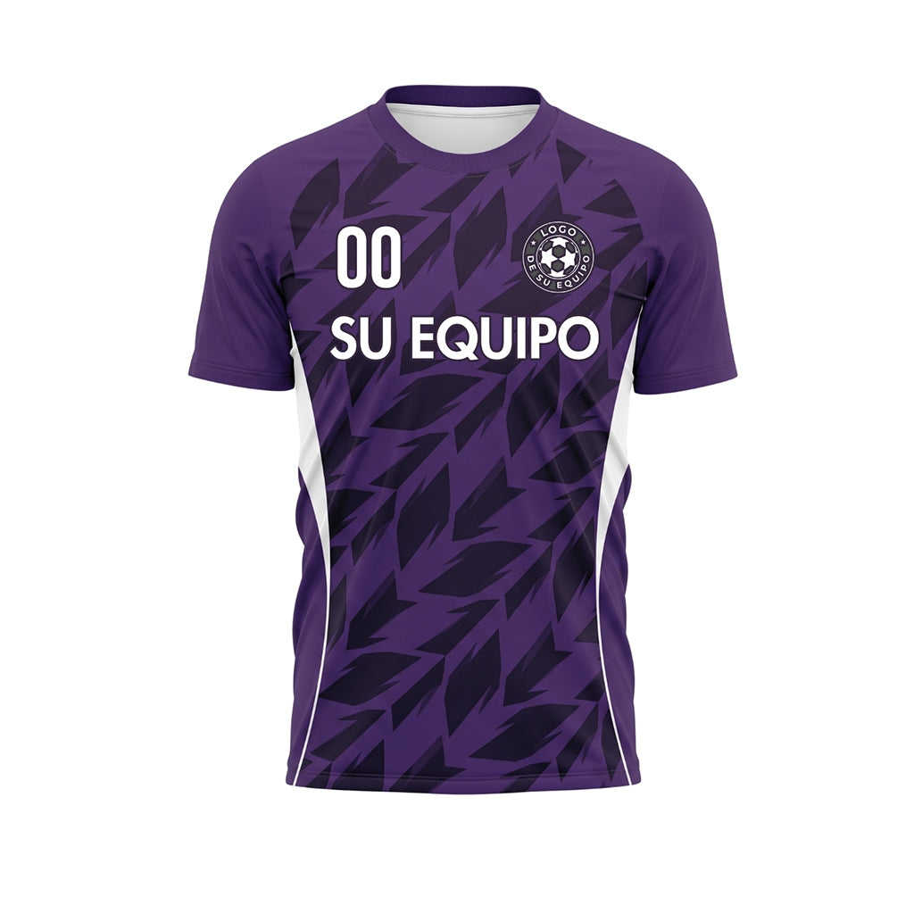 Violeta Flecha Geométrico Motivo Camiseta de Fútbol Personalizada