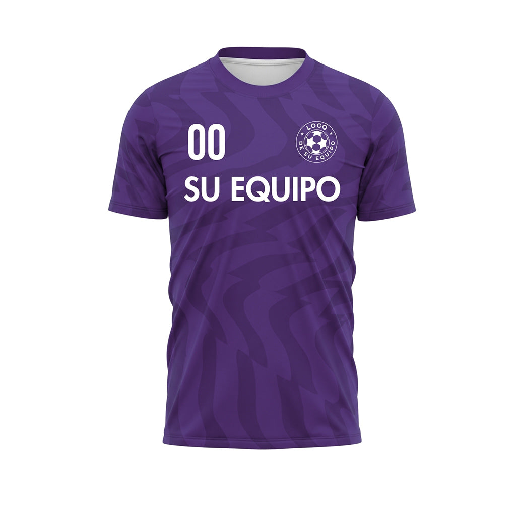 Violeta Motivo Olas Camiseta de Fútbol Personalizada
