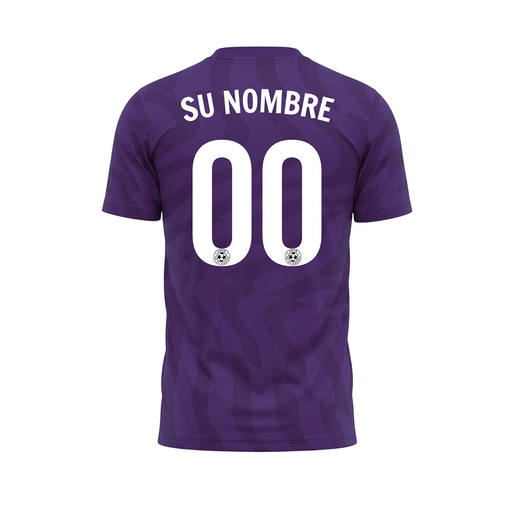 Violeta Motivo Olas Camiseta de Fútbol Personalizada